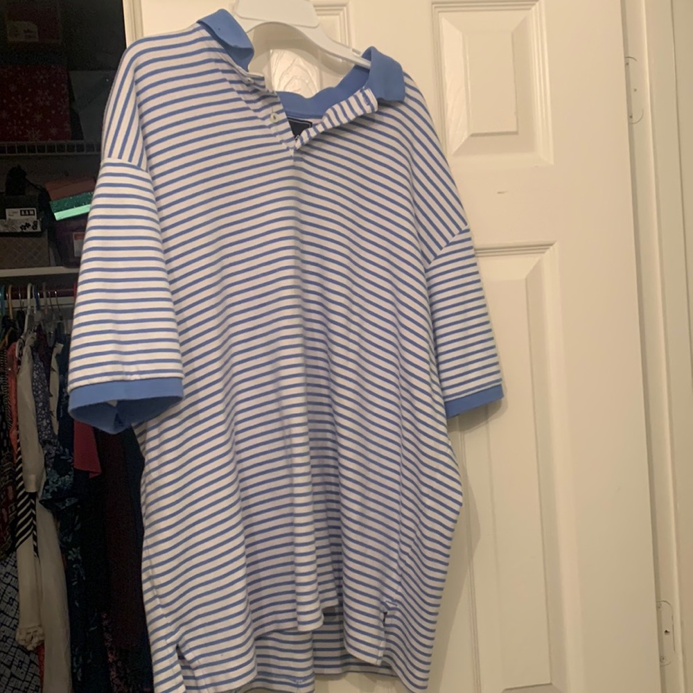 Blue and white striped shirt! Barely worn
